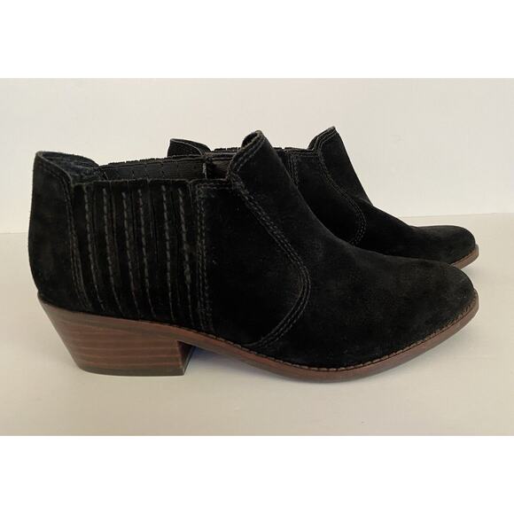 Lucky Brand Women's Folley Booties in Black Suede Western Style‎ size 7M - Picture 1 of 9